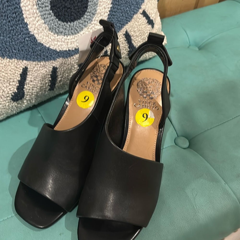 Vince Camuto mule heels in black